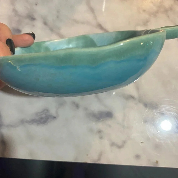 DRYDEN Ovenware Large APPLE Baking Dish Ozark Frontier Blue & Green Dish Vintage - Picture 3 of 7